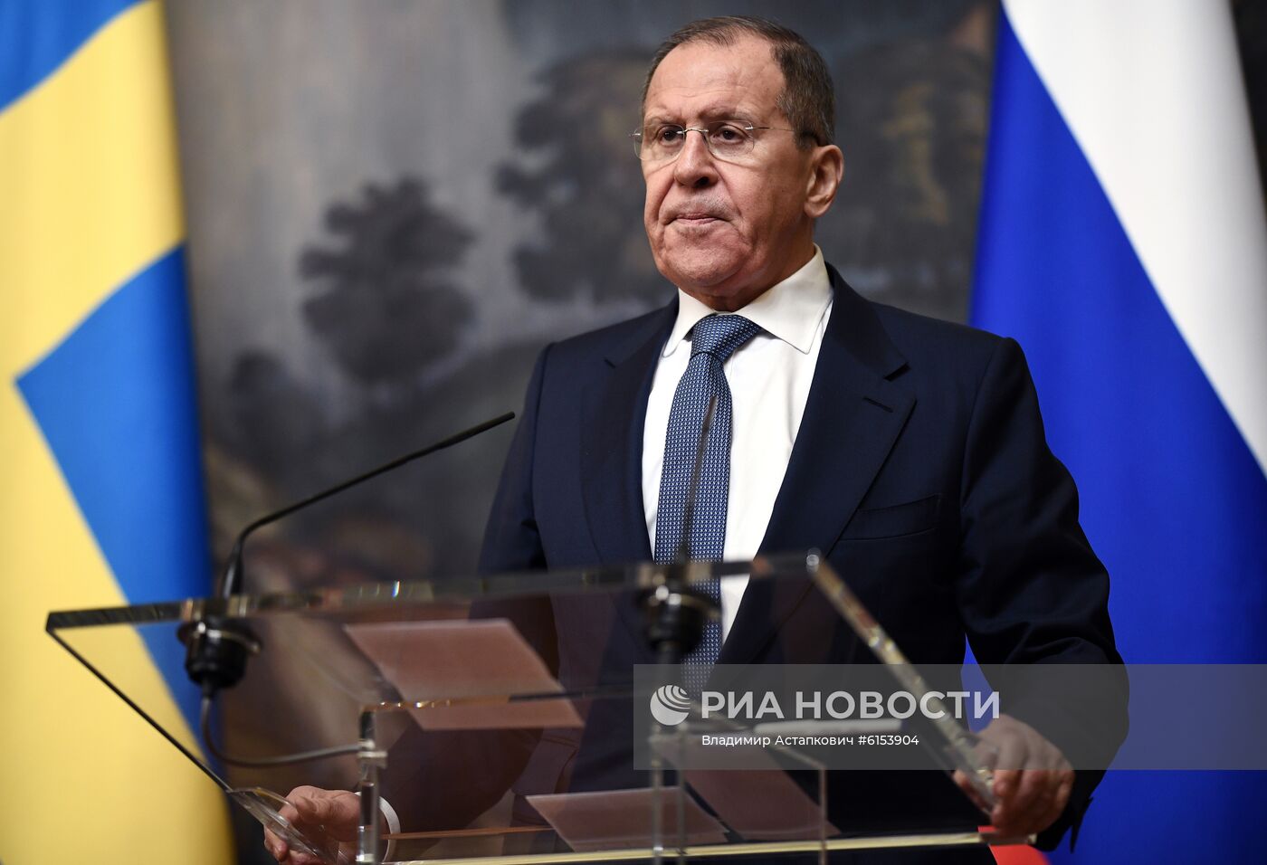 Встреча глав МИД РФ и Швеции С. Лаврова и  А. Линде