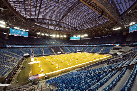 Визит комиссии УЕФА на стадион "Газпром Арена" в Санкт-Петербурге