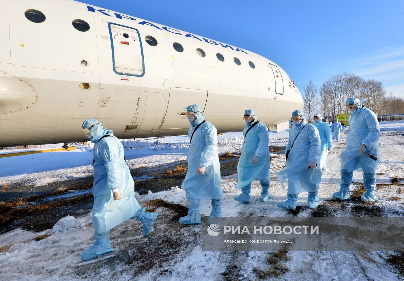 Учения по проведению медицинской эвакуации пациентов с симптомами коронавируса