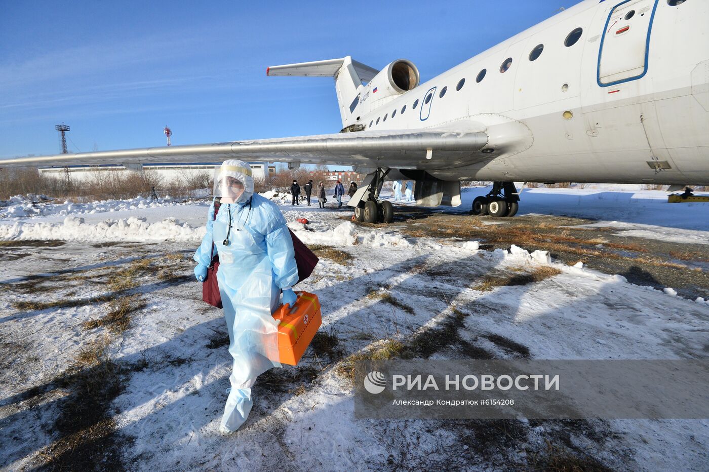 Учения по проведению медицинской эвакуации пациентов с симптомами коронавируса