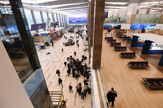 Санитарно-контрольный пункт в аэропорту Красноярска