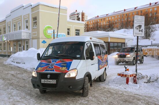 Акция "Эстафета Победы" в Мурманской области