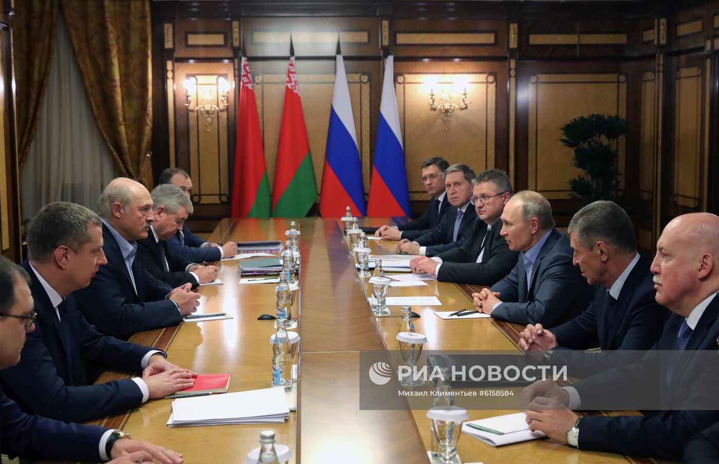 Встреча президента РФ В. Путина с президентом Белоруссии А. Лукашенко