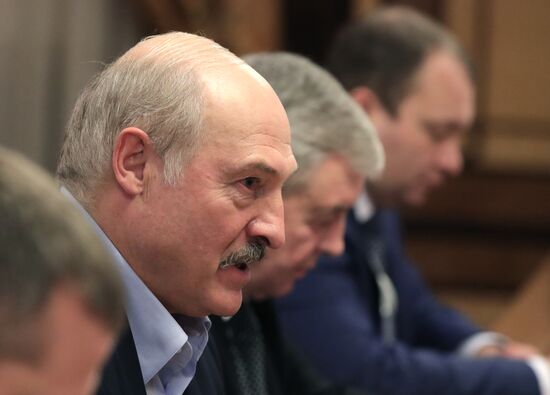 Встреча президента РФ В. Путина с президентом Белоруссии А. Лукашенко 