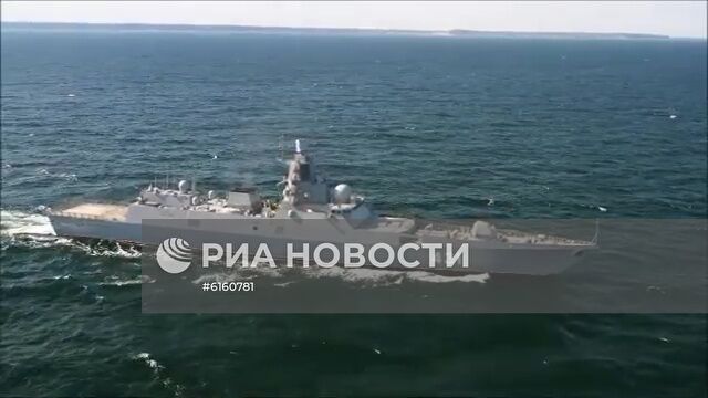 Испытания фрегата "Адмирал Касатонов" в Баренцевом море