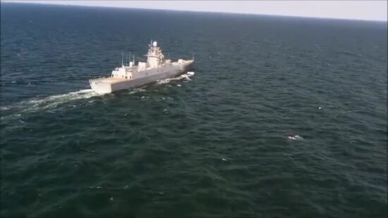 Испытания фрегата "Адмирал Касатонов" в Баренцевом море
