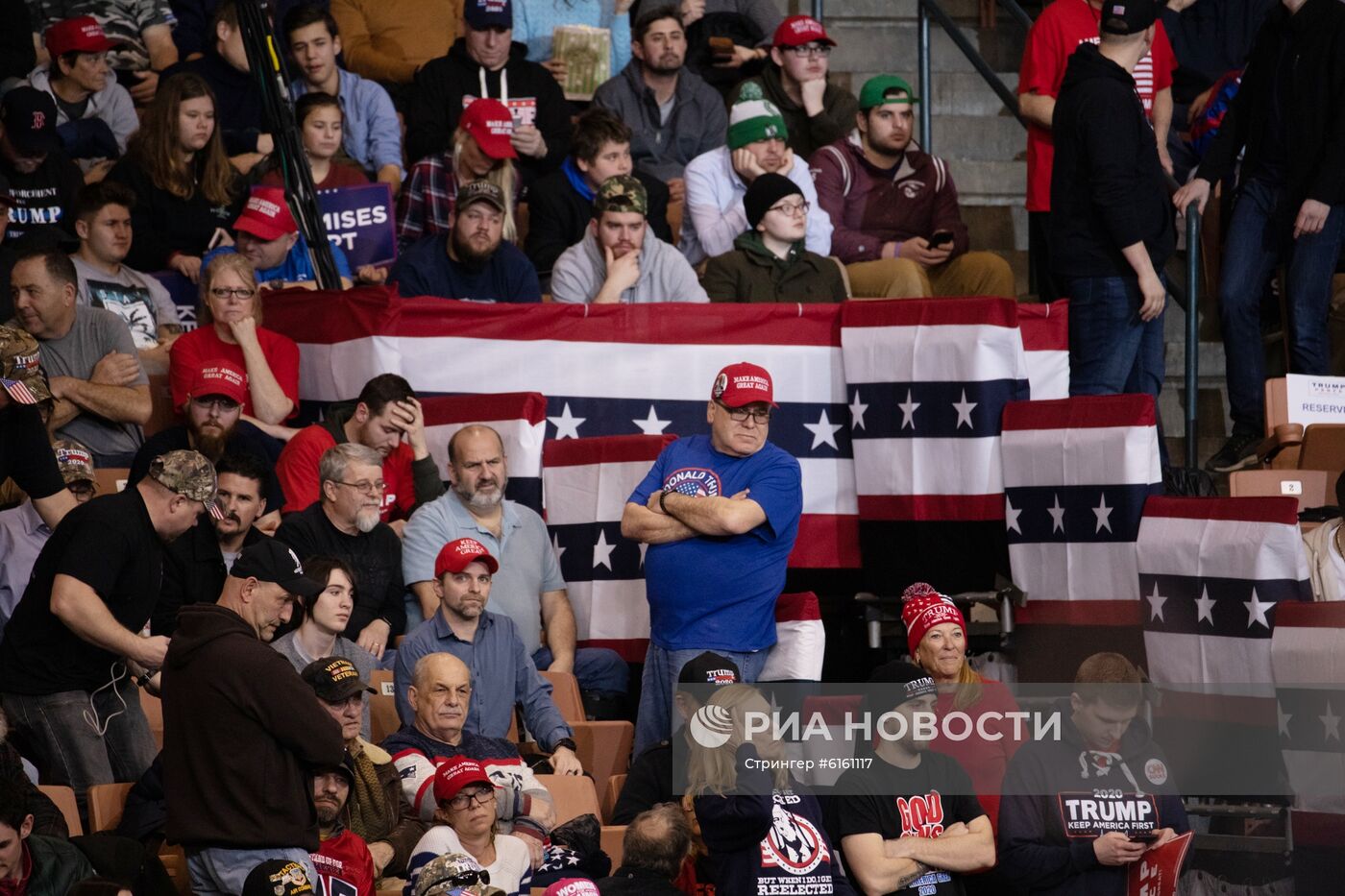 Предвыборный митинг президента США Д. Трампа в Нью-Гэмпшире