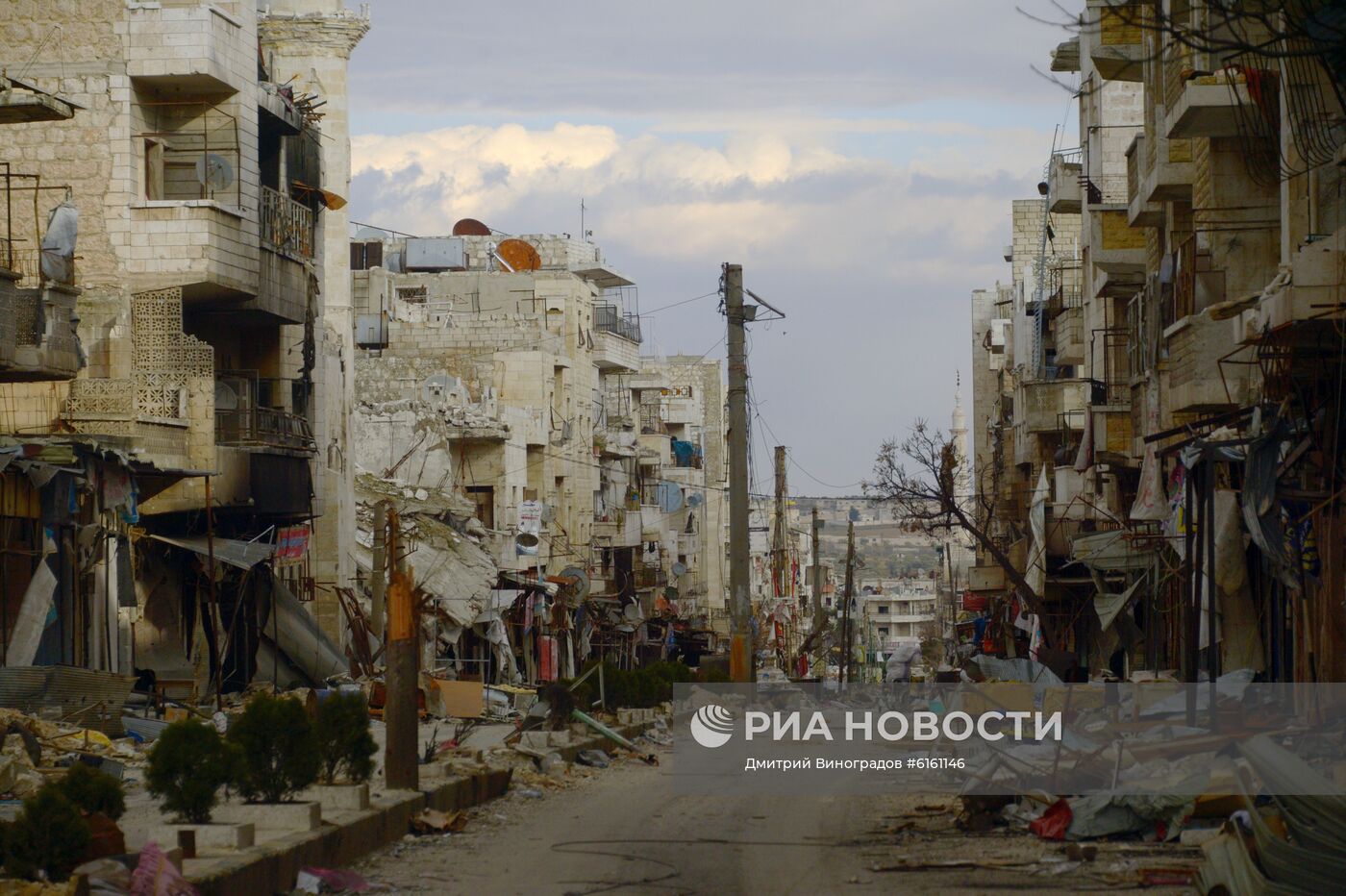 Освобожденный от боевиков сирийский г. Мааррат-эн-Нууман