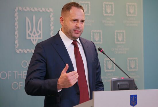 Брифинг нового главы офиса президента Украины А. Ермака