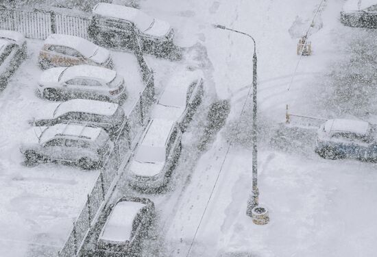 Снегопад в Москве