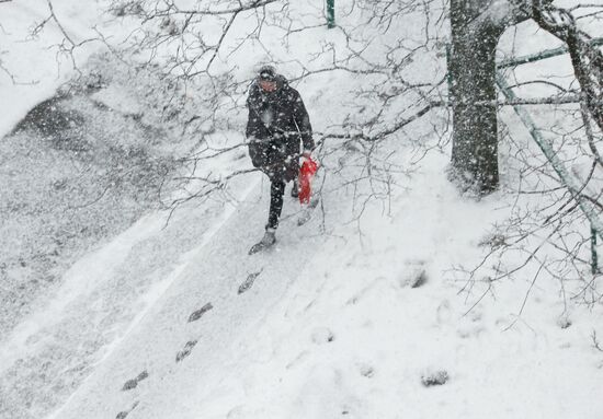 Снегопад в Москве