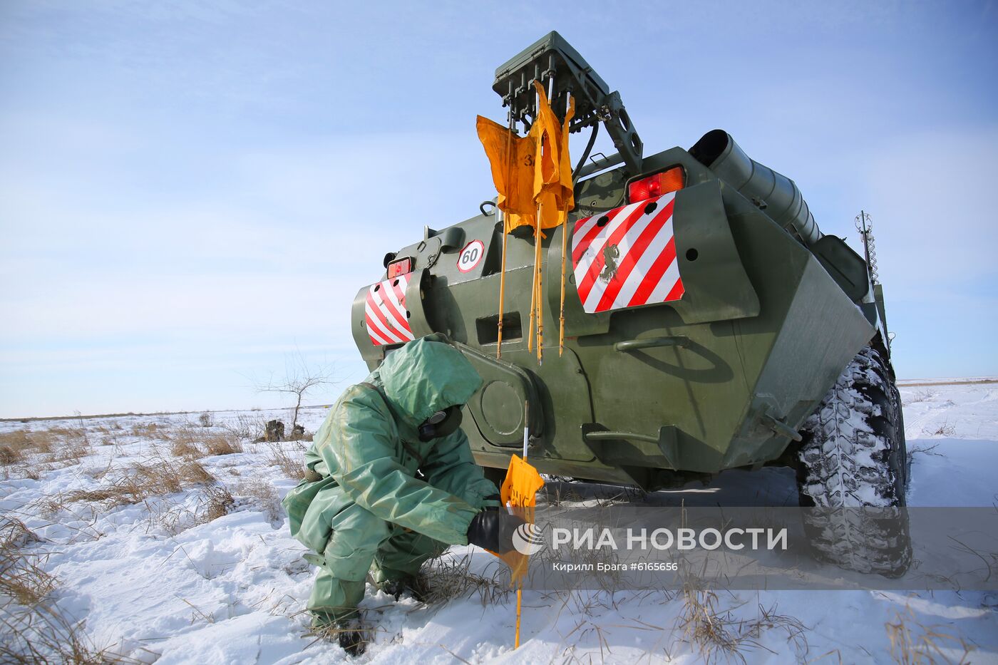 Учения войск РХБ защиты в Волгоградской области