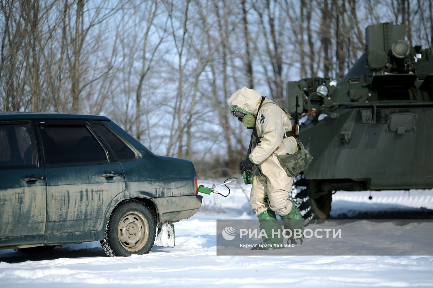 Учения войск РХБ защиты в Волгоградской области