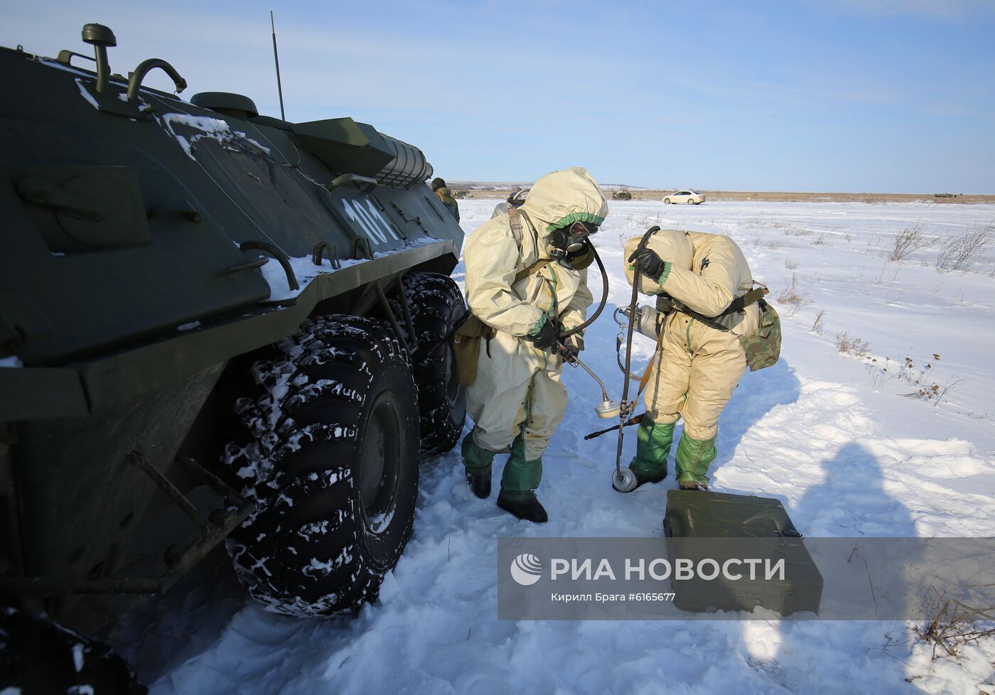 Учения войск РХБ защиты в Волгоградской области