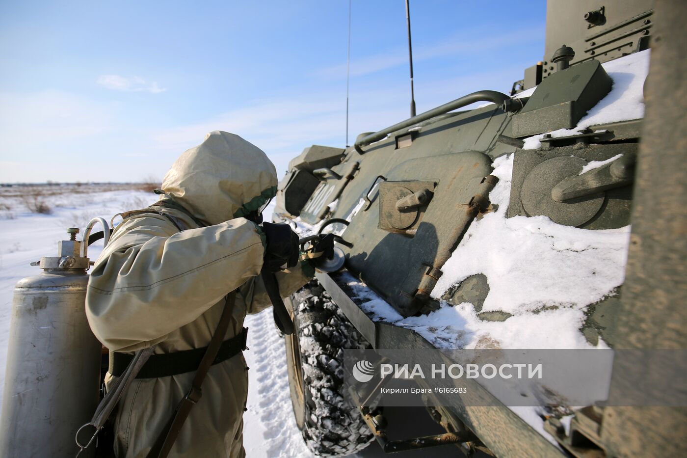 Учения войск РХБ защиты в Волгоградской области