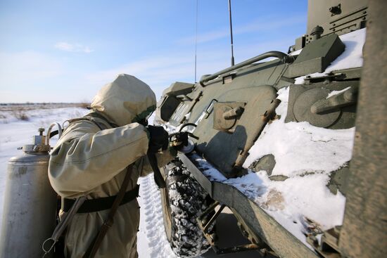 Учения войск РХБ защиты в Волгоградской области