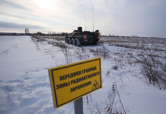 Учения войск РХБ защиты в Волгоградской области