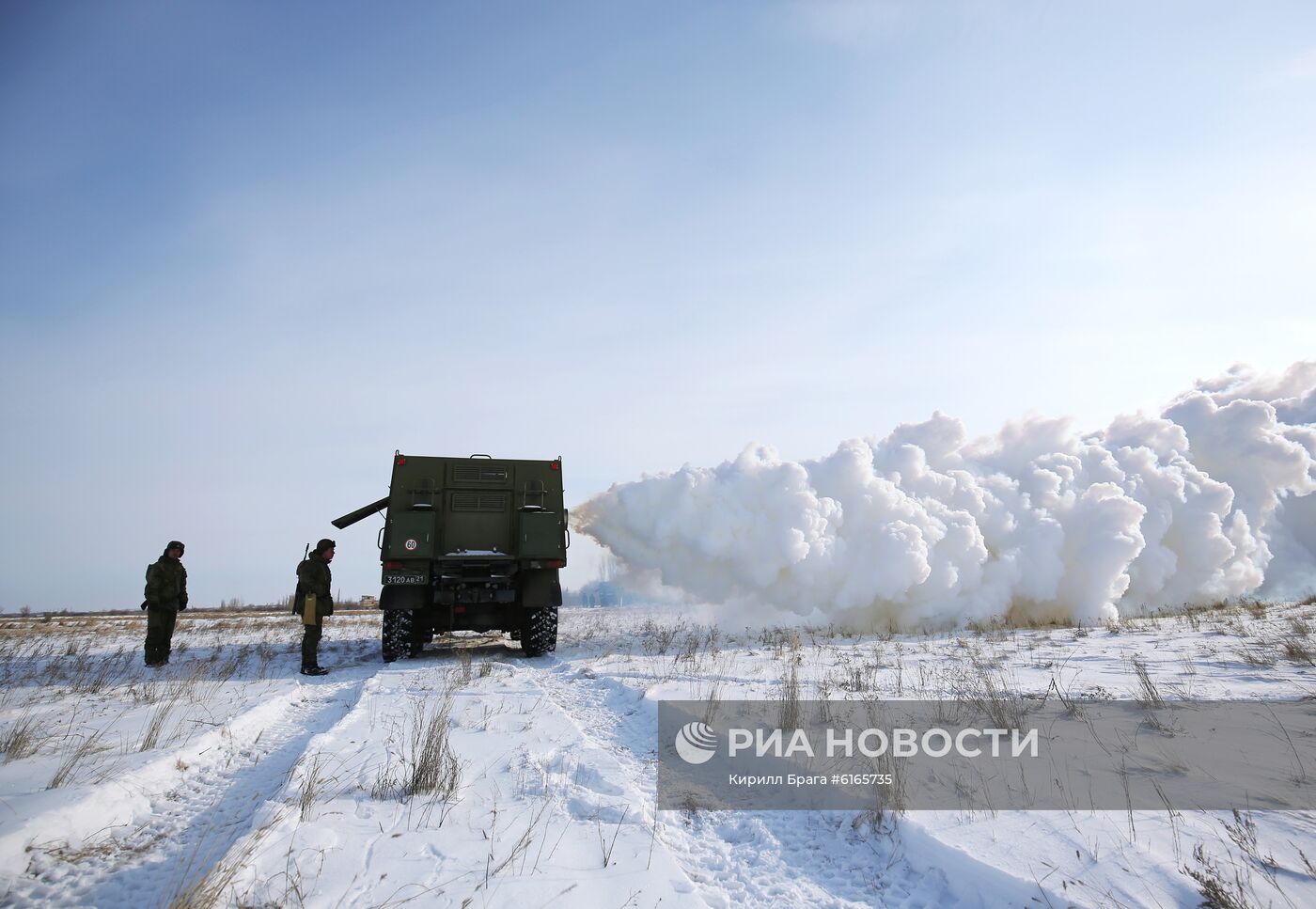 Учения войск РХБ защиты в Волгоградской области