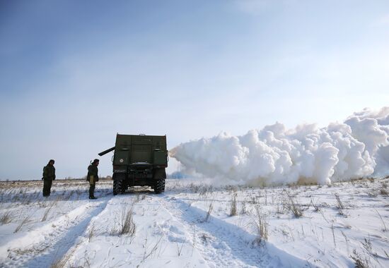 Учения войск РХБ защиты в Волгоградской области