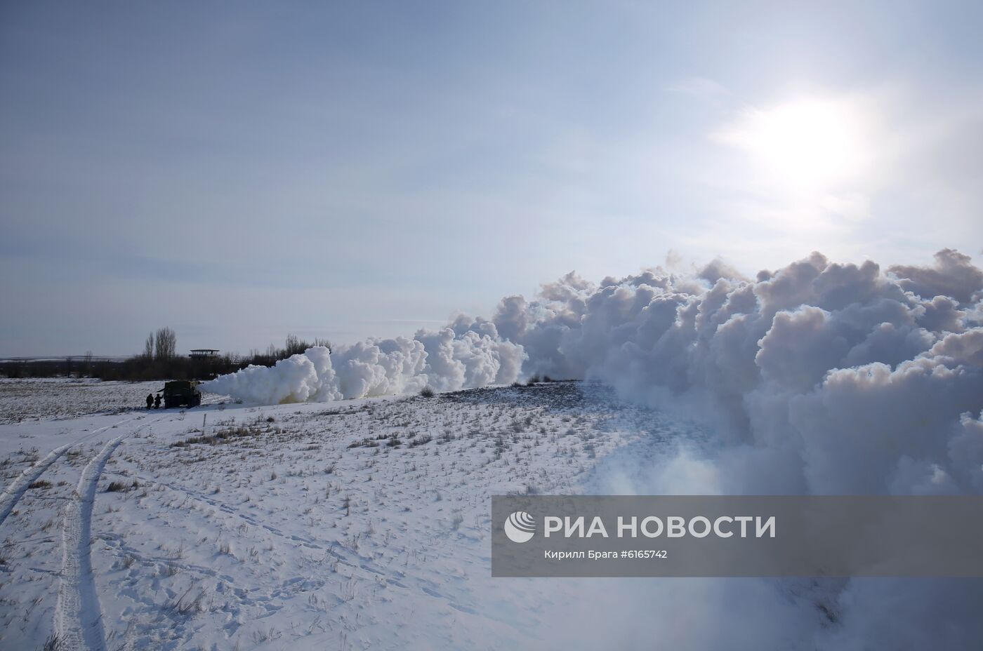 Учения войск РХБ защиты в Волгоградской области