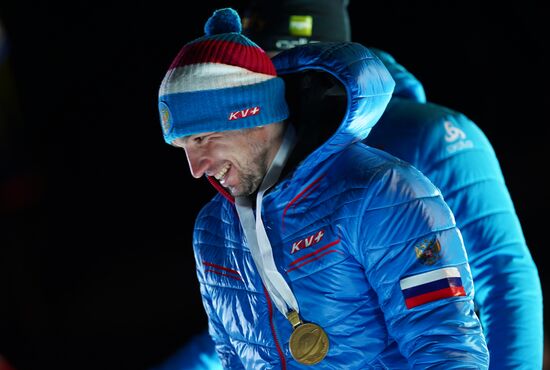 Биатлон. Чемпионат мира. Мужчины. Спринт. Церемония награждения