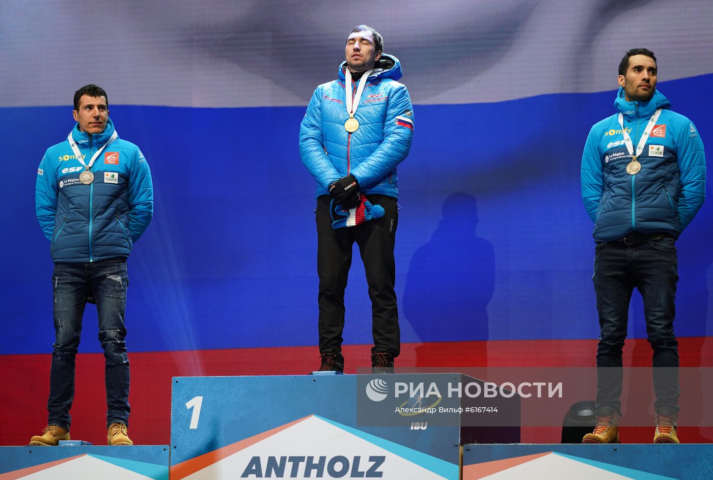 Биатлон. Чемпионат мира. Мужчины. Спринт. Церемония награждения