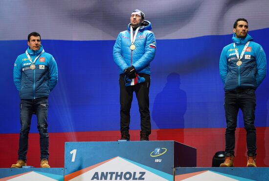 Биатлон. Чемпионат мира. Мужчины. Спринт. Церемония награждения