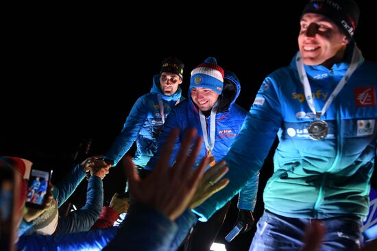 Биатлон. Чемпионат мира. Мужчины. Спринт. Церемония награждения