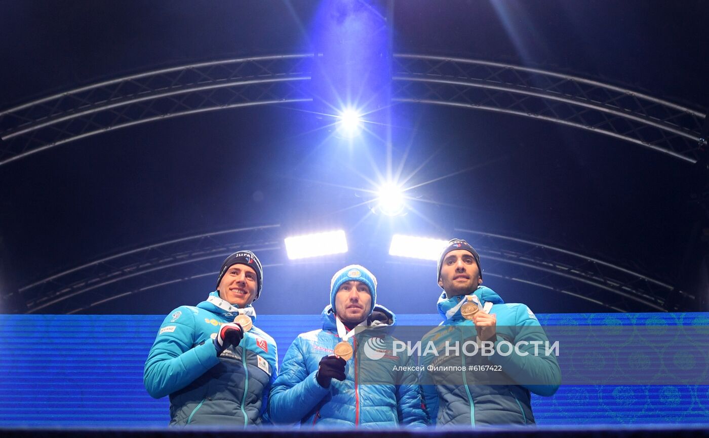 Биатлон. Чемпионат мира. Мужчины. Спринт. Церемония награждения