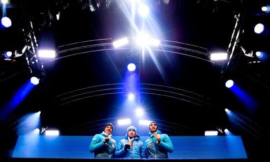 Биатлон. Чемпионат мира. Мужчины. Спринт. Церемония награждения