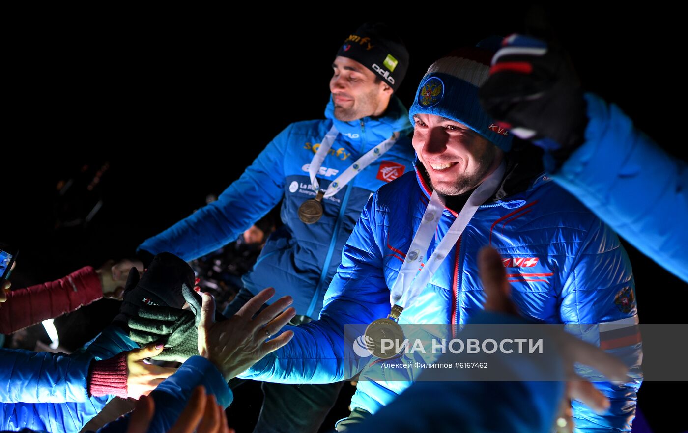 Биатлон. Чемпионат мира. Мужчины. Спринт. Церемония награждения