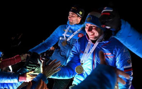 Биатлон. Чемпионат мира. Мужчины. Спринт. Церемония награждения