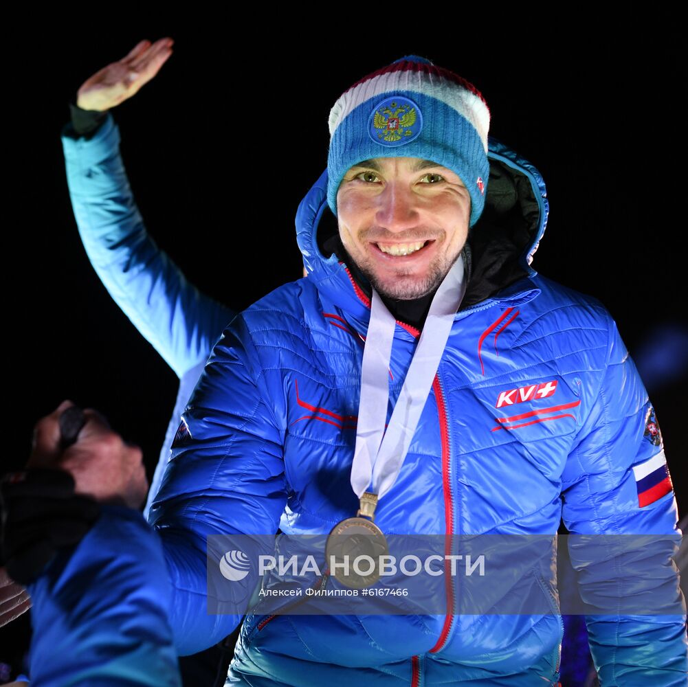 Биатлон. Чемпионат мира. Мужчины. Спринт. Церемония награждения