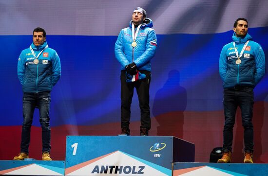 Биатлон. Чемпионат мира. Мужчины. Спринт. Церемония награждения