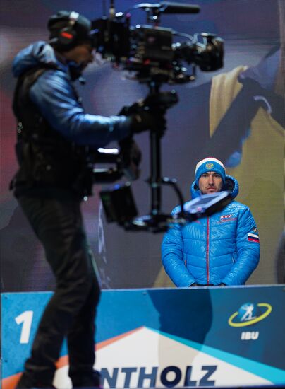 Биатлон. Чемпионат мира. Мужчины. Спринт. Церемония награждения