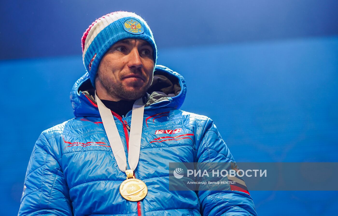 Биатлон. Чемпионат мира. Мужчины. Спринт. Церемония награждения