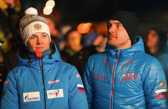 Биатлон. Чемпионат мира. Мужчины. Спринт. Церемония награждения