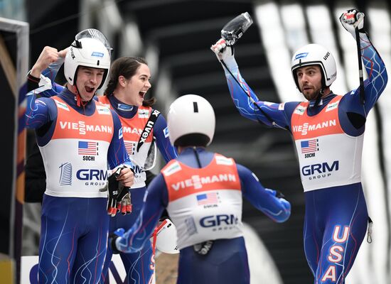 Санный спорт. Чемпионат мира. Командная эстафета