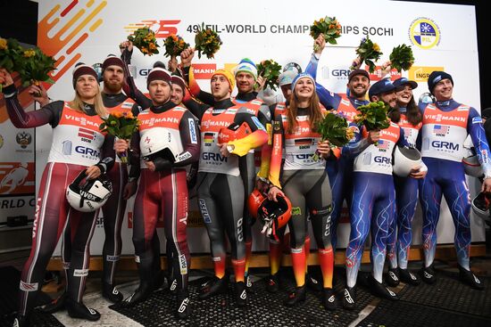 Санный спорт. Чемпионат мира. Командная эстафета