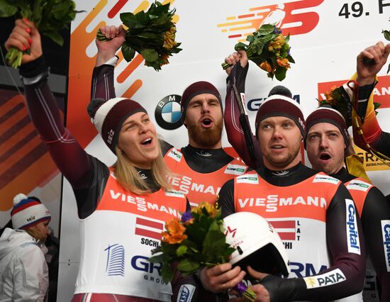 Санный спорт. Чемпионат мира. Командная эстафета