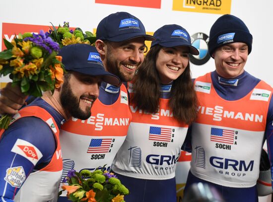 Санный спорт. Чемпионат мира. Командная эстафета