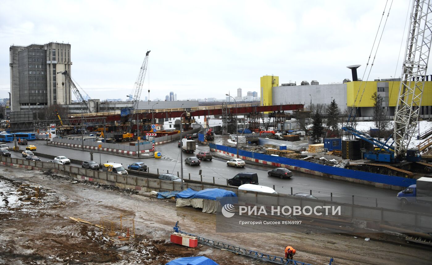 Строительство развязки на Волоколамском шоссе 
