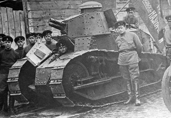 Трофейный французский танк времен Гражданской войны