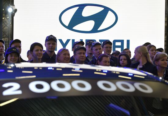 Двухмиллионный автомобиль выпущен на заводе Hyundai в Санкт-Петербурге