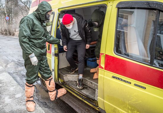 Учения по отработке действий в случае выявления коронавируса