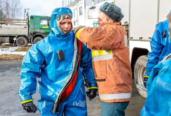 Учения по отработке действий в случае выявления коронавируса