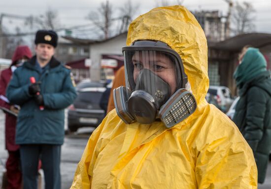 Учения по отработке действий в случае выявления коронавируса