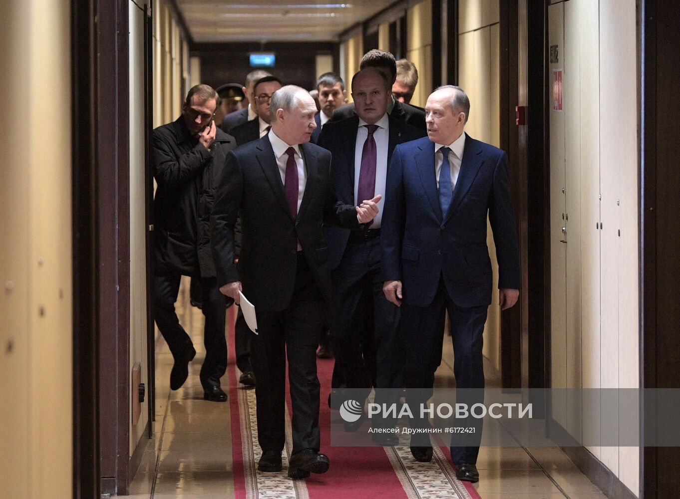 Президент РФ В. Путин принял участие в заседании коллегии ФСБ РФ