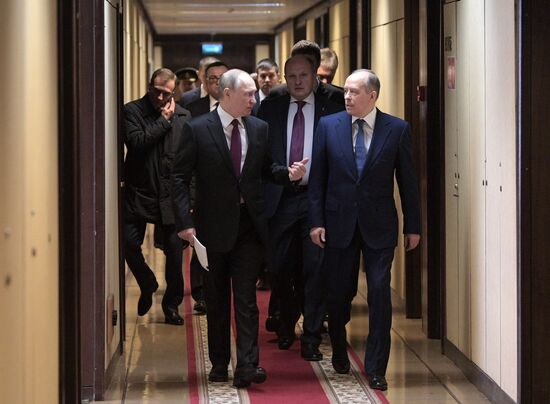 Президент РФ В. Путин принял участие в заседании коллегии ФСБ РФ