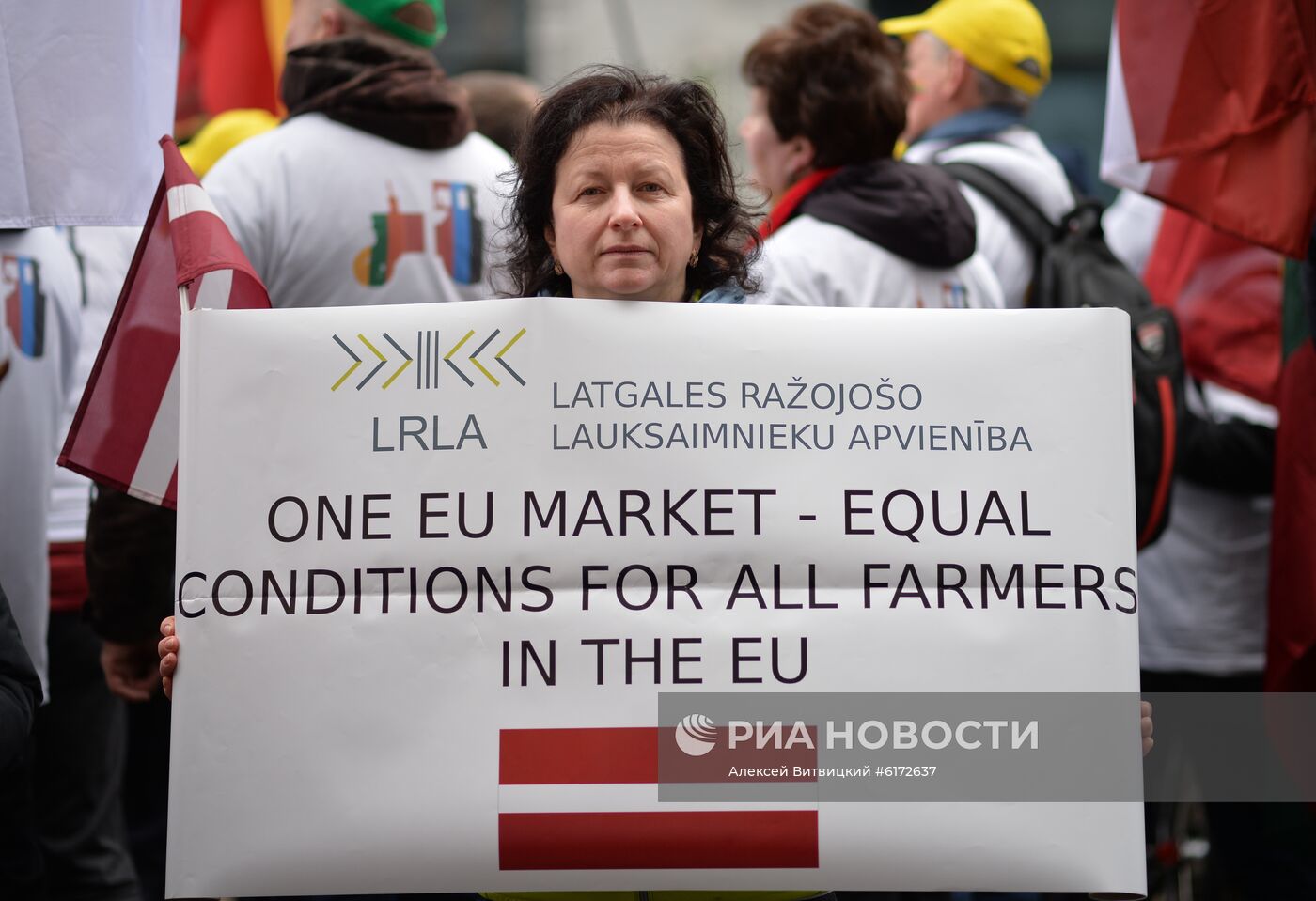 Акция протеста фермеров стран Балтии против сельскохозяйственной политики ЕС